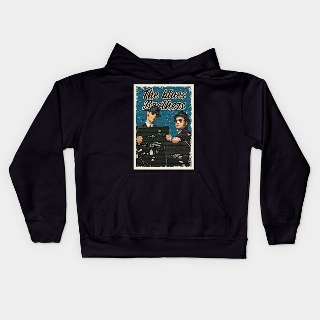 Vintage The Blues Brothers Kids Hoodie by Pinjem Seratus